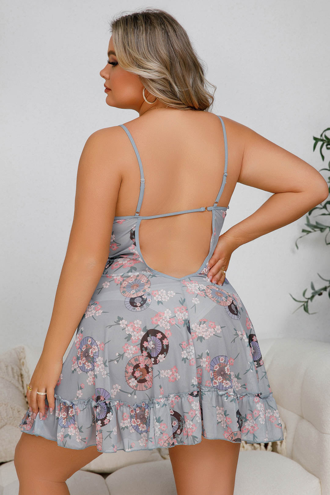 3wishes.com Apparel & Accessories > Clothing > Lingerie - 3wishes Plus Size Chemise - Comfortable, Stylish Spring Lingerie - Premium Quality 3wishes.com